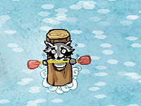 Cool Raccoon Boating
