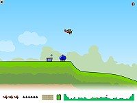Red biplane
