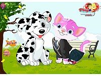 Dog and Cat Best Friends
